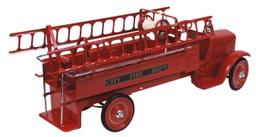 Toy Ladder Truck, City Fire Dept., mfgd by Steelcraft, c.1925, Exc prof res