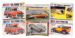 Scale Model Kits (6), all unbuilt cars & trucks by amt, Revell & Monogram,