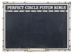 Automobilia, Perfect Circle Chalk Board, embossed litho on tin for Piston R