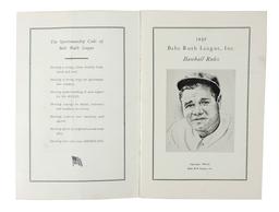 Baseball Official Yearbooks, Scorebooks & Babe Ruth League 1957 Rules and R