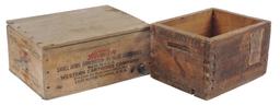 Firearms Ammunition Crates (2), Winchester w/shipping label to I.H. Kurtz-D