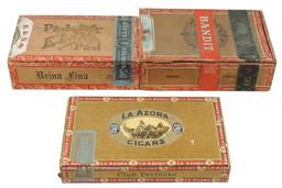 Cigar Boxes (3), Bandit from H.H. Mehlhop-Dubuque, IA, P&J Eksa-Willmar, Mi