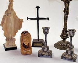 9pc Religious & Ecclesiastical Items
