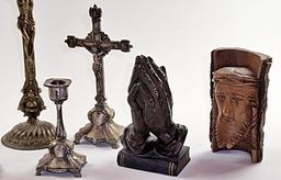 9pc Religious & Ecclesiastical Items