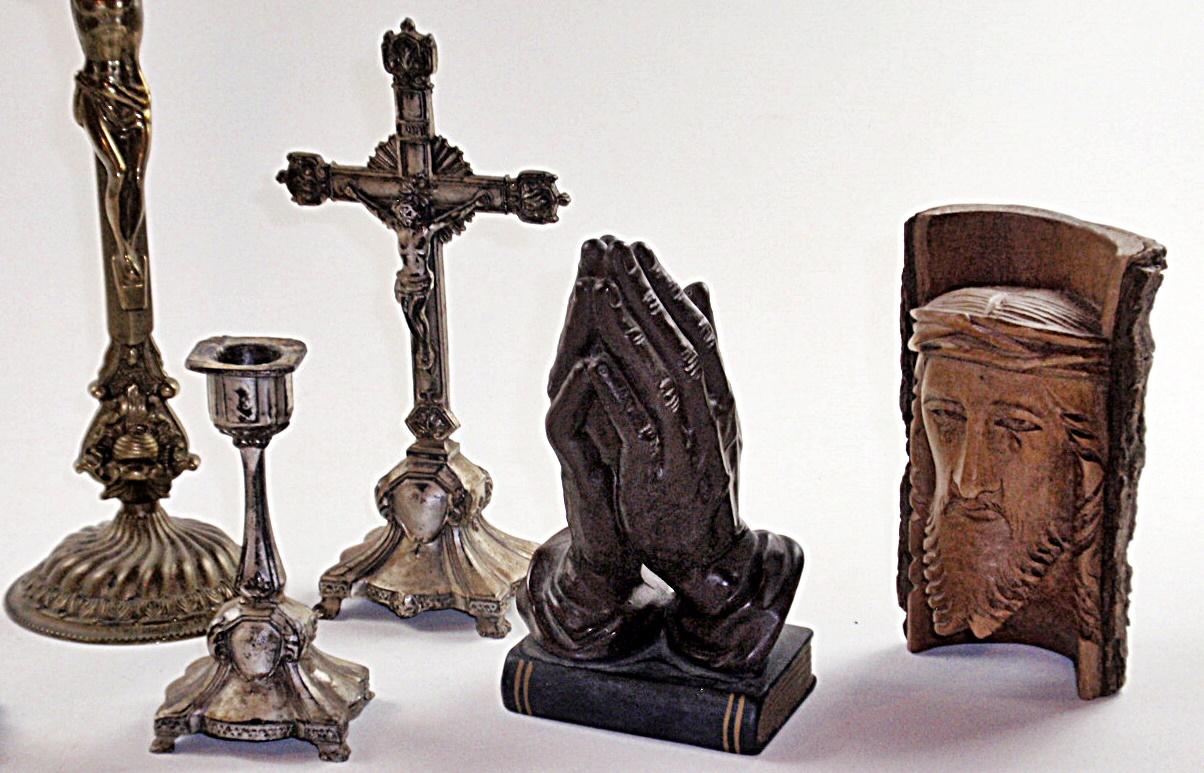 9pc Religious & Ecclesiastical Items