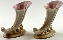 A Pair Of Rumrill Cornucopia Vases