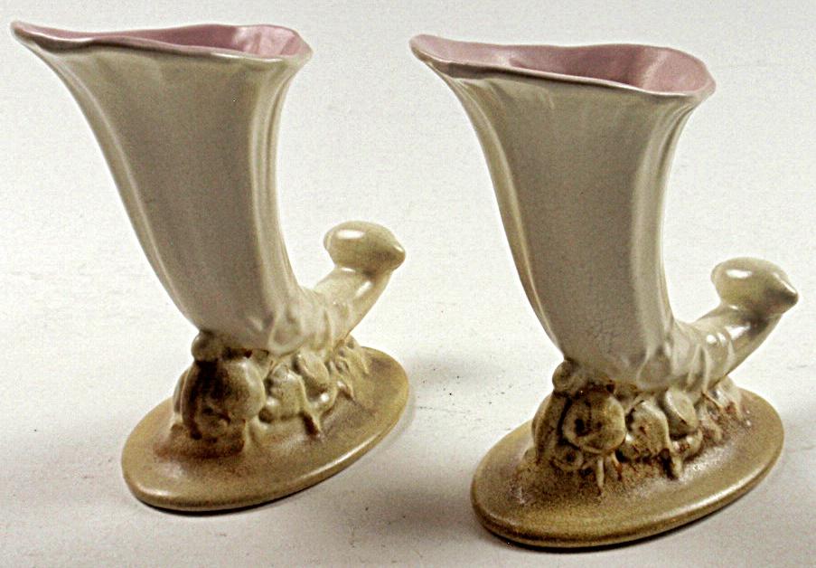 A Pair Of Rumrill Cornucopia Vases