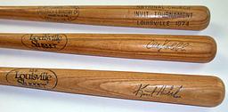 3 Louisville Slugger Souvenir Bats