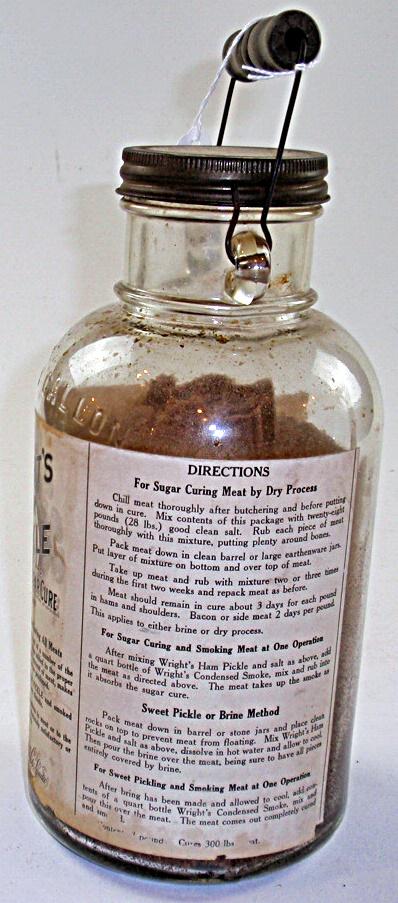 A Wright's Ham, Pickle & Sugar Cure Jar