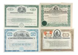 Stock Certificates (6), Gulf, Mobile and Ohio Railroad Company, 100 Shares, c.1957, American Mach...