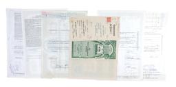 Stock Certificates (6), Gulf, Mobile and Ohio Railroad Company, 100 Shares, c.1957, American Mach...