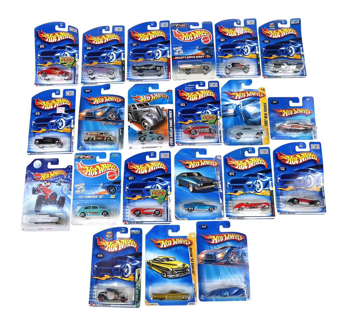 Hot Wheels (21), Evil Twin, Ooz Coupe, Flying Aces II '32 Ford, Fat Fendered '40, Custom '53 Cadi...