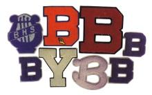Burlington, Iowa Historical Collectibles (6), Varsity Sports Letters & Musical Lyre, awarded for ...