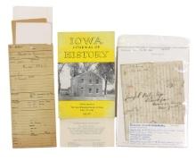 Burlington, Iowa Historical Collectibles (4), Iowa Journal Of History, Published Quarterly by The...