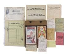 Burlington, Iowa Historical Collectibles (6), How to Spell it Right Booklet, varies receipts, S.D...