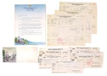 Harley-Davidson Paper (12 pcs), all from Selkirk's Harley-Davidson Sales-Canton, IL from 1948-1952: