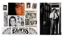 Elvis Presley Collectibles, Several fact cards, posters, photo clippings and MORE! VG cond, up to...