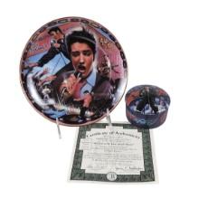 Elvis Presley Decorative Plates (2), Ardleigh-Elliott music box No. 963B certifying its place in ...