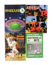 Major League Baseball Souvenir Programs (4), Astros vs Mets, Â©1968, Los Angeles Angels 1965 Year...