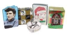 Elvis Presley Collectibles (4), Elvis Heart Box, porcelain, made in China, Elvis plastic jukebox ...