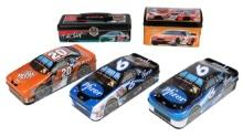 Collectible Tins (5), 3 unopened with Double Crisp inside, Exc cond, L 8 in.