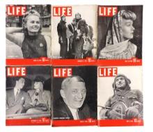 LIFE Magazines-1940 (6), Includes February 5/Swedish Aviators, April 15/Government & Youth, May 1...