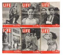 LIFE Magazines-1945 (11), Includes February19/Ski Clothes, March 19/Dutch Girl, May 7/The German ...