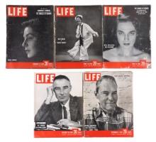 LIFE Magazines-1949 (5), Includes February 14/Viveca Lindfors, April 13/Mary Martin In "South Pac...