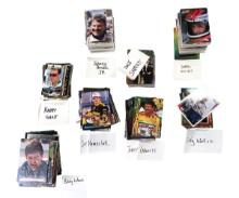 NASCAR Trading Cards, over 500 by Finishline, Upper Deck and others, Exc cond, box 15 in. L.