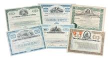 Stock Certificates (6), Gulf, Mobile and Ohio Railroad Company, 100 Shares, c.1957, American Mach...