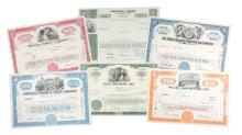 Stock Certificates (6), Carolina Power & Light Company, 100 Shares, c.1971, Nevada Power Company,...