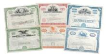 Stock Certificates (6), The Babcock & Wilcox Company, 86 Shares, c.1969, Seatrain Lines, Inc., 10...