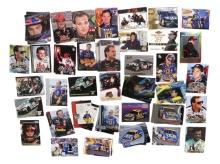 NASCAR Trading Cards, over 500 by Finishline, Upper Deck and others, Exc cond, 15 in. L.