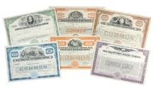 Stock Certificates (6), Gulf, Mobile and Ohio Railroad Company, 100 Shares, c.1953, American Tele...