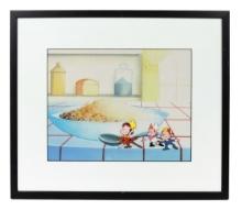 Rice Krispies Elves Snap, Crackle, and Pop, Animation Cel, hand-drawn animated film, Cel is place...