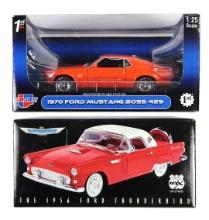 Toy Scale Models (2), CARQUEST Muscle 1970 Ford Mustang Boss 429 & Route Wix Collectibles 1956 Ford