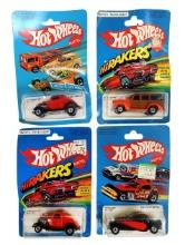 Hot Wheels (4), '37 Bugatti, 3-Window '34 HiRakers, '40s Woodie & 3-Window '34 '57 Chevy.