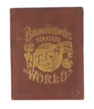 1890 World Atlas, The Burlington Hawkeye Standard Atlas of the World, Entered according to Act of...