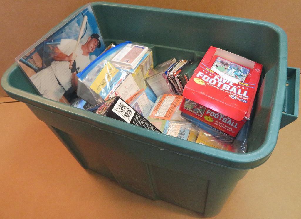 Box full of Collector Baseball & Football Cards. Have to look through this large group!