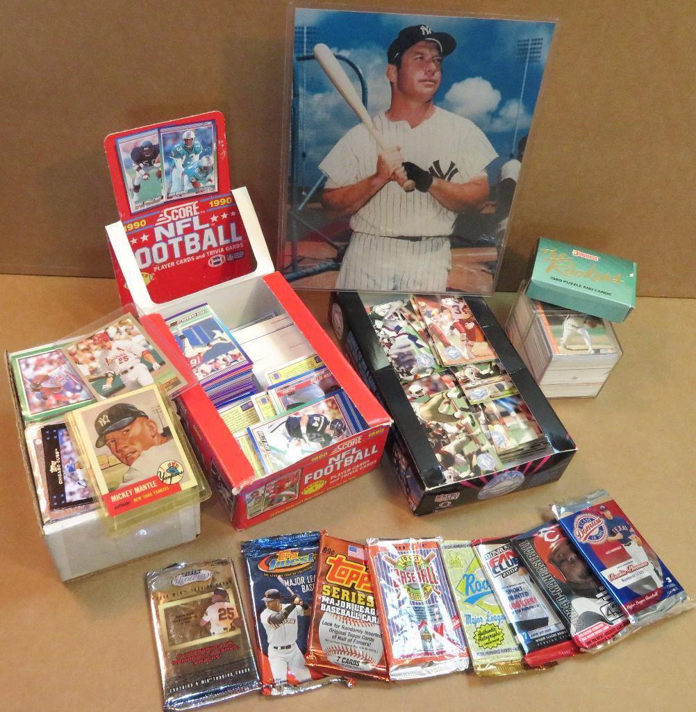 Box full of Collector Baseball & Football Cards. Have to look through this large group!