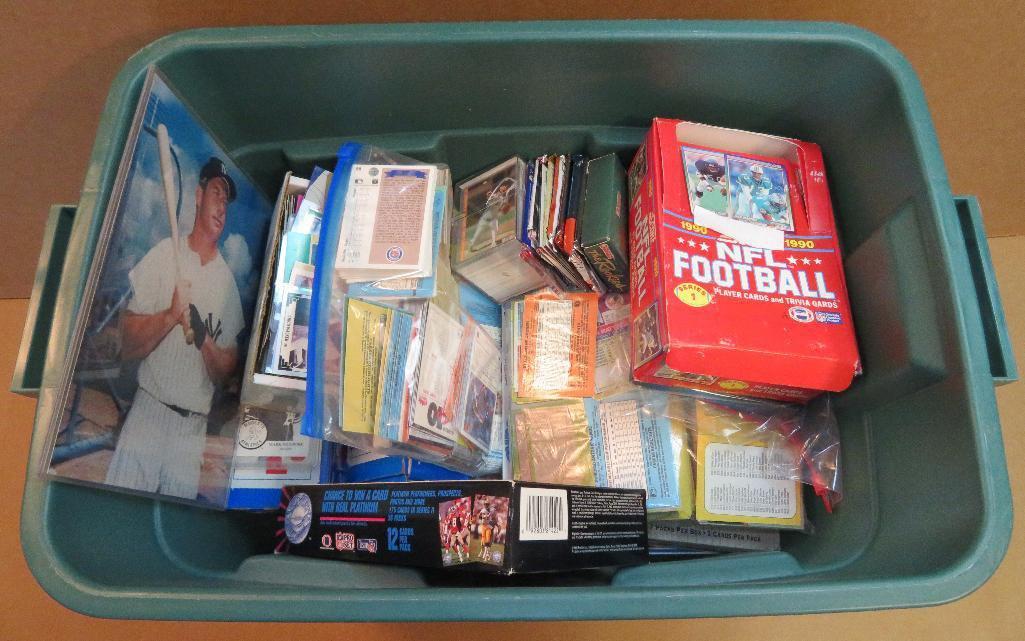 Box full of Collector Baseball & Football Cards. Have to look through this large group!