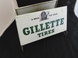 Gillette Tires Tire Holder Painted Tin