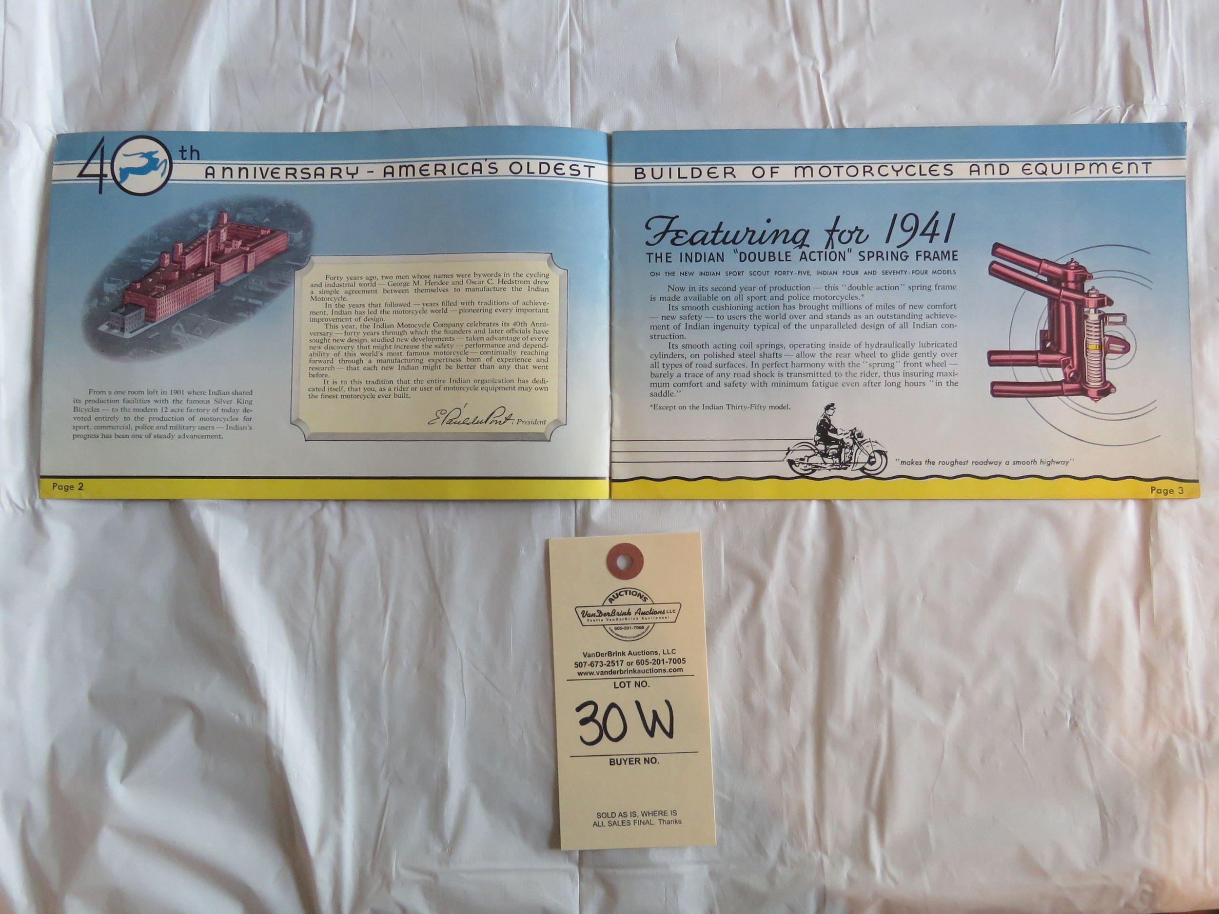 40th Anniversary Indian Motorcycles Brochure