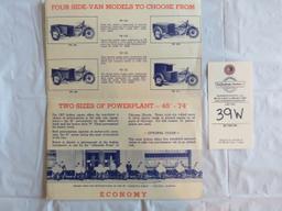 Lot of 4 Indian Motorcycle Dispatch Tow Car Brochures