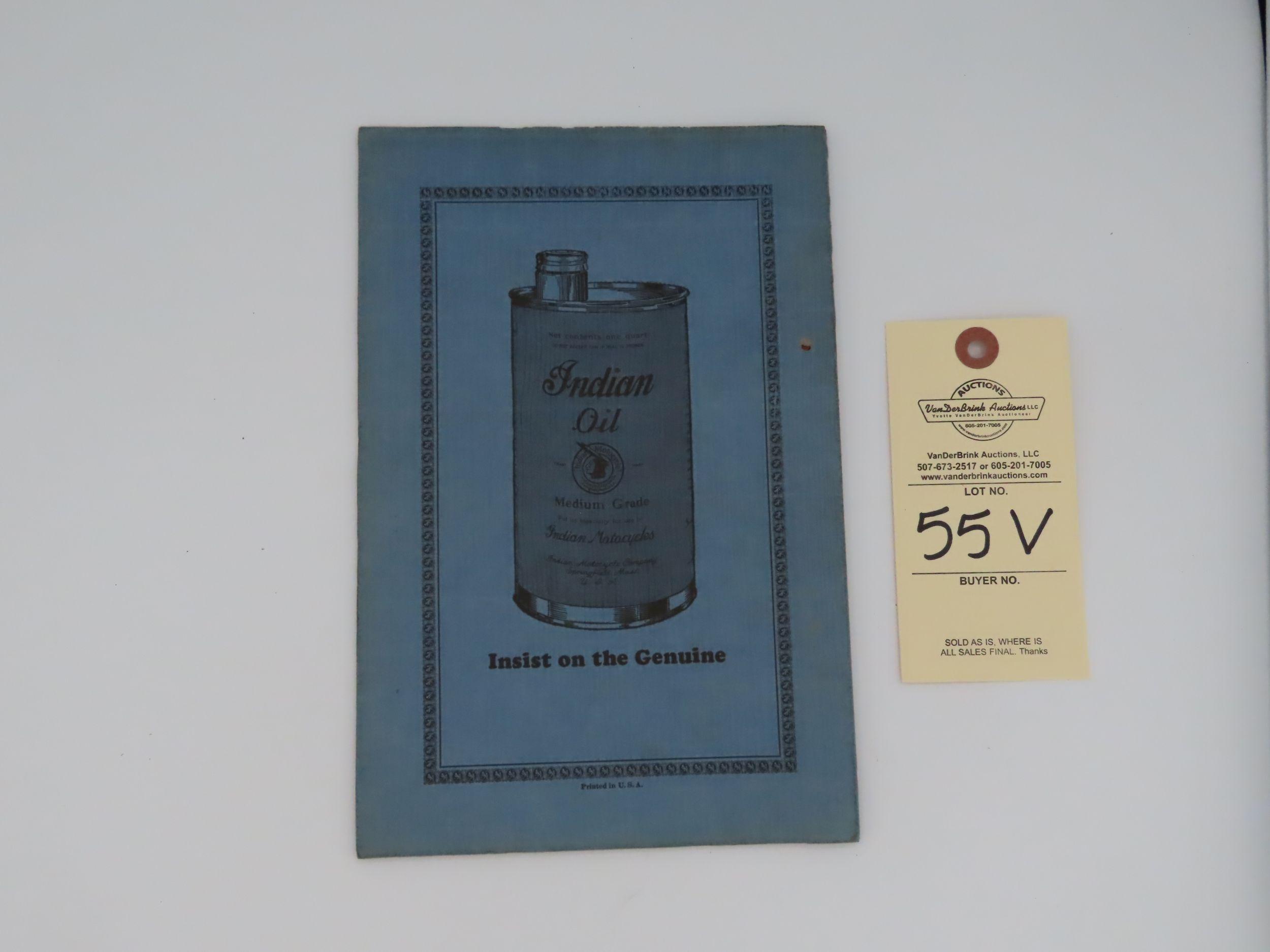 Indian Prince Parts List Manual