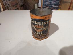 Harley Davidson Oil Can Empty and Top Cut