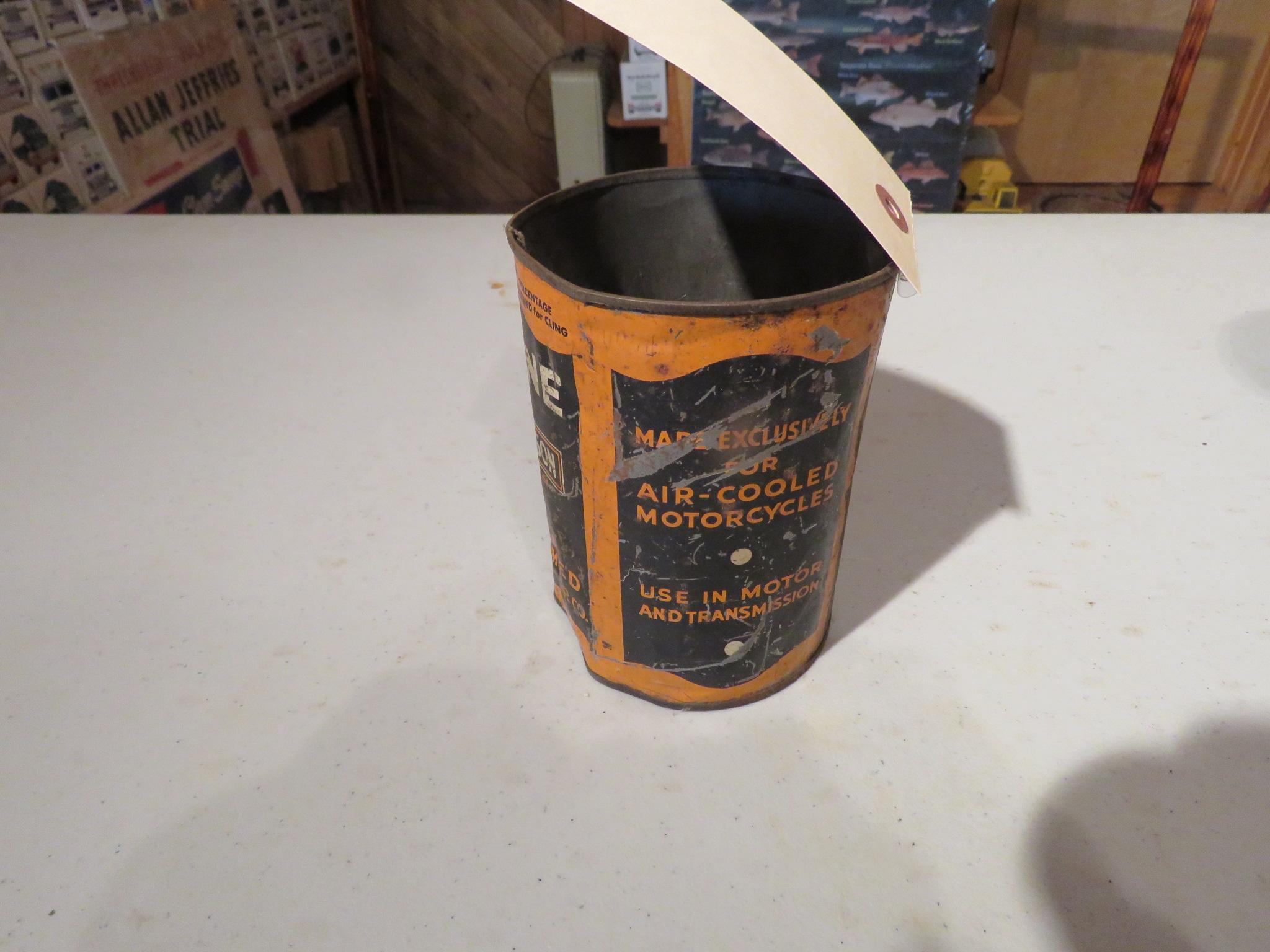 Harley Davidson Oil Can Empty and Top Cut