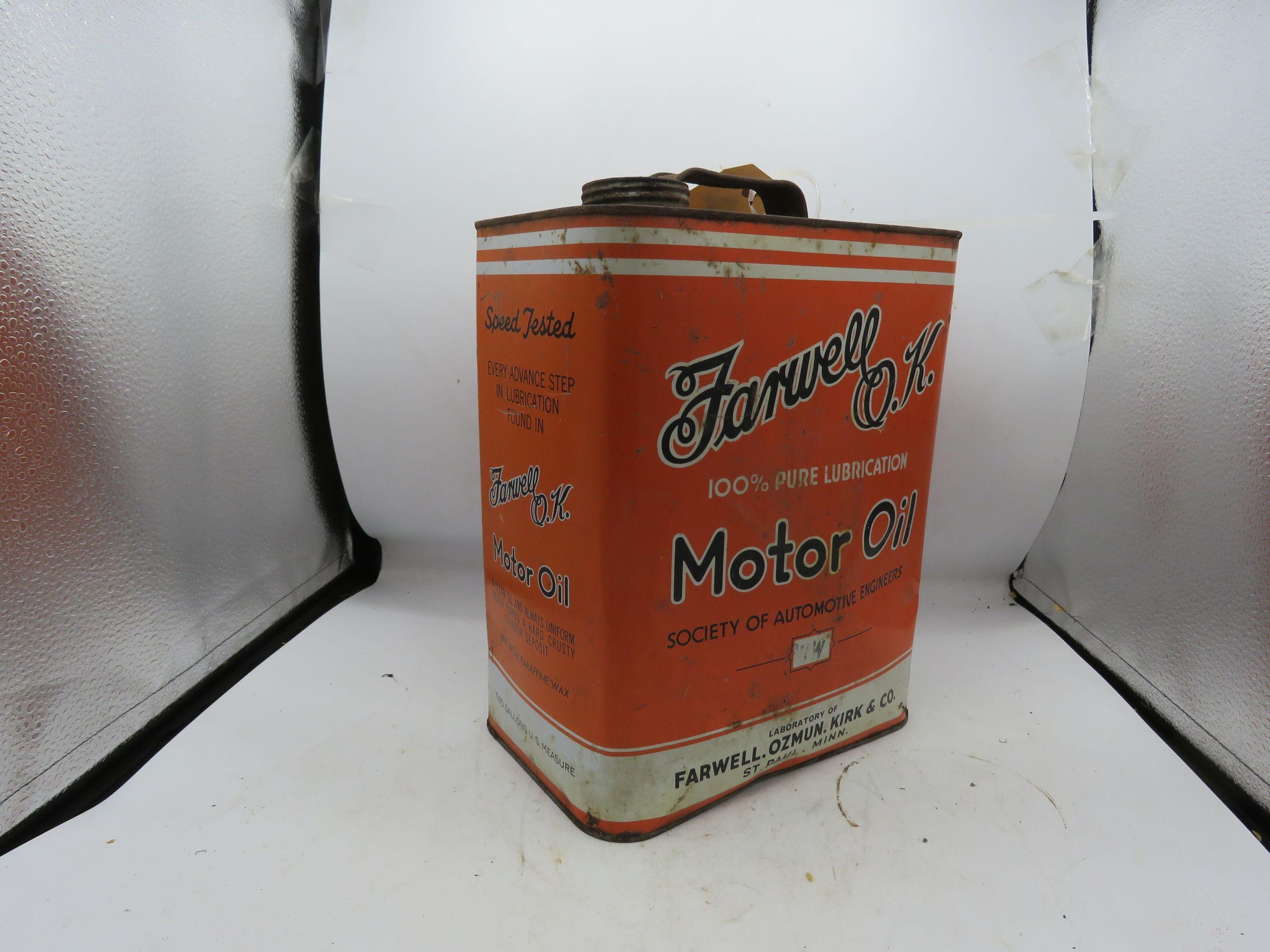 Farwell O.K. 2 Gallon Motor Oil Can