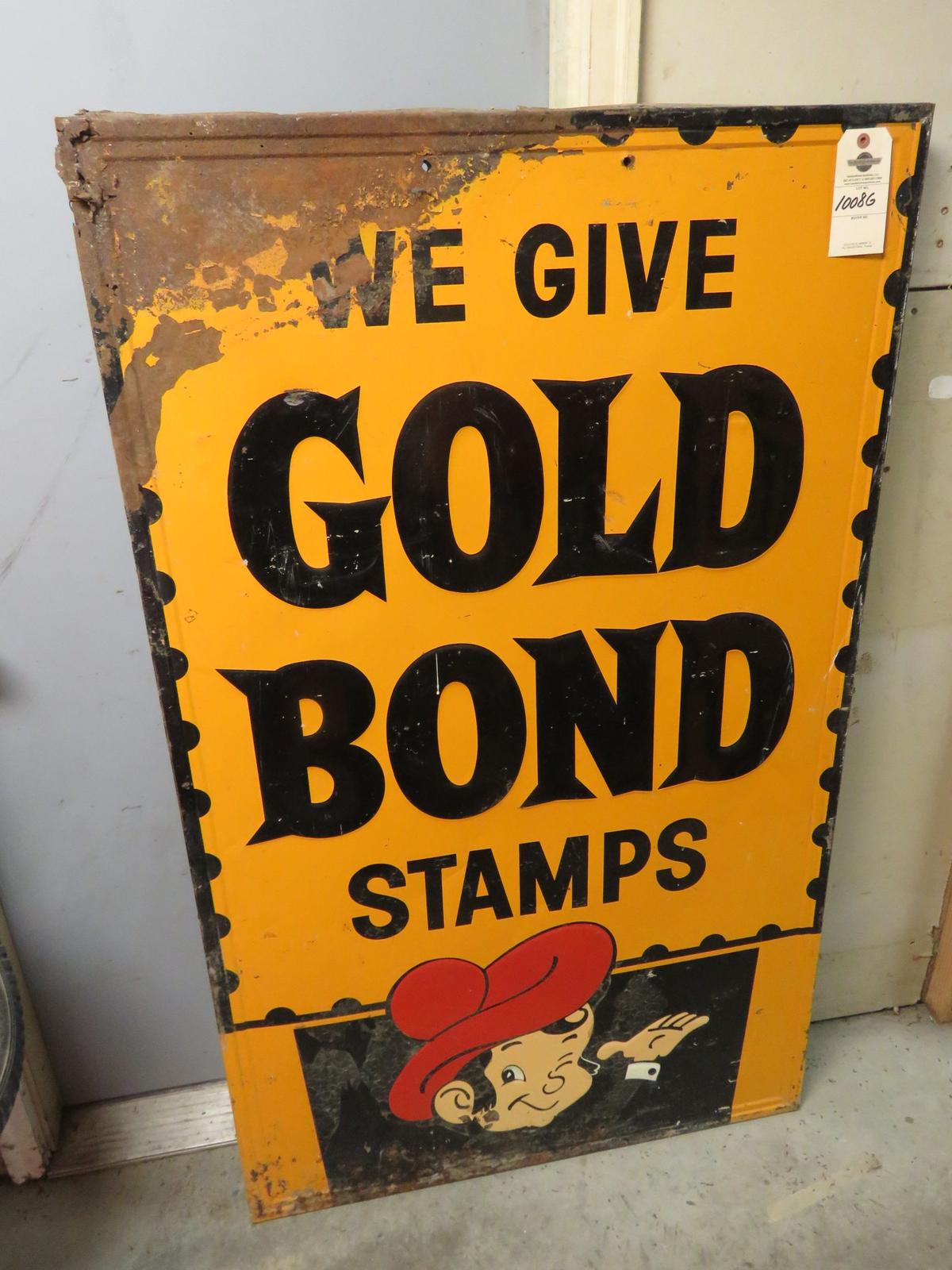 Gold Bond Single Sided Embossed Sign