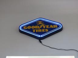 Plastic Lighted Goodyear sign